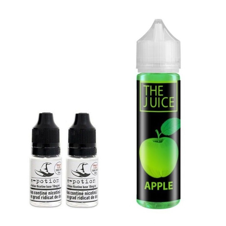 lichid vape cu nicotina Pachet Lichid Tigara Electronica The Juice - Apple ,6mg/ml ,60ml cu Nicotina
