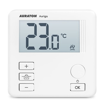 Controler de temperatura Auraton AURIGA, conectare cu fir, LCD, alb Controler de temperatura Auraton AURIGA, conectare cu fir, LCD, alb