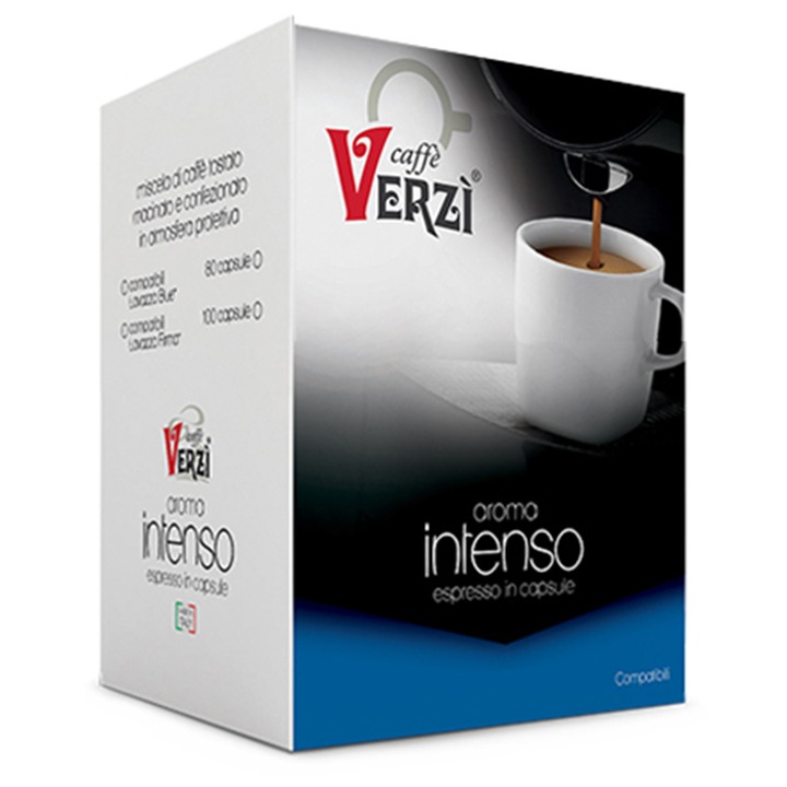Verzi Cafe, Intenso, Lavazza Blue kompatibilis, kávékapszula, 80 Kapszula