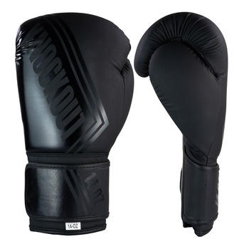 Manusi box Knockout Fighter Negru/Negru, 16OZ Manusi box Knockout Fighter Negru/Negru, 16OZ