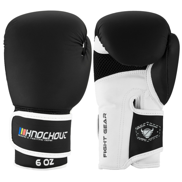 Manusi box Knockout Junior - 6OZ, Black