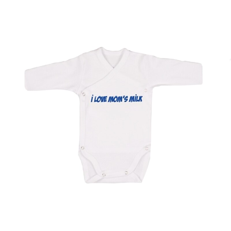 Body cu maneca lunga pentru baieti Pifou Model10 A4, Alb, 54 cm