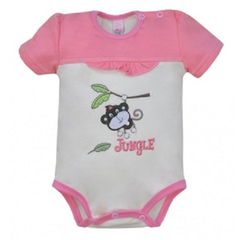 Body cu maneca scurta pentru fete Koala Jungle 04-093C, Crem Body cu maneca scurta pentru fete Koala Jungle 04-093C, Crem