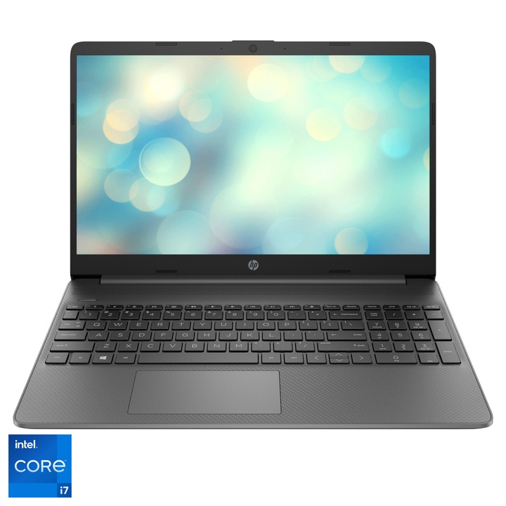 Laptop HP 15s-fq2032nq cu procesor Intel® Core™ i7-1165G7 (12M Cache, up to 4.70 GHz) 15.6" FHD, 16GB, 512GB SSD, Intel® Iris® Xe Graphics, Gri