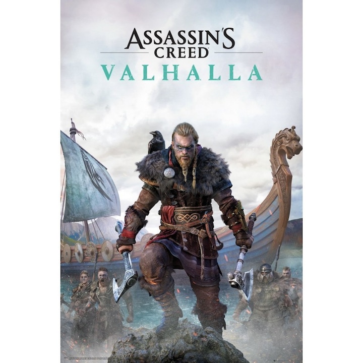 Assassin's Creed Valhalla Poszter, 61x91.5cm, FP4959, Fekete