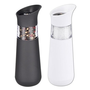 Rasnite electrice cu senzor pentru sare si piper, Haushalt International, cu nivel de rasnire ajustabil, negru/alb Rasnite electrice cu senzor pentru sare si piper, Haushalt International, cu nivel de rasnire ajustabil, negru/alb