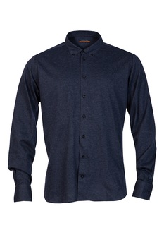 Stansfield, Camasa relaxed fit cu guler fixat cu nasturi, Bleumarin, L Stansfield, Camasa relaxed fit cu guler fixat cu nasturi, Bleumarin, L