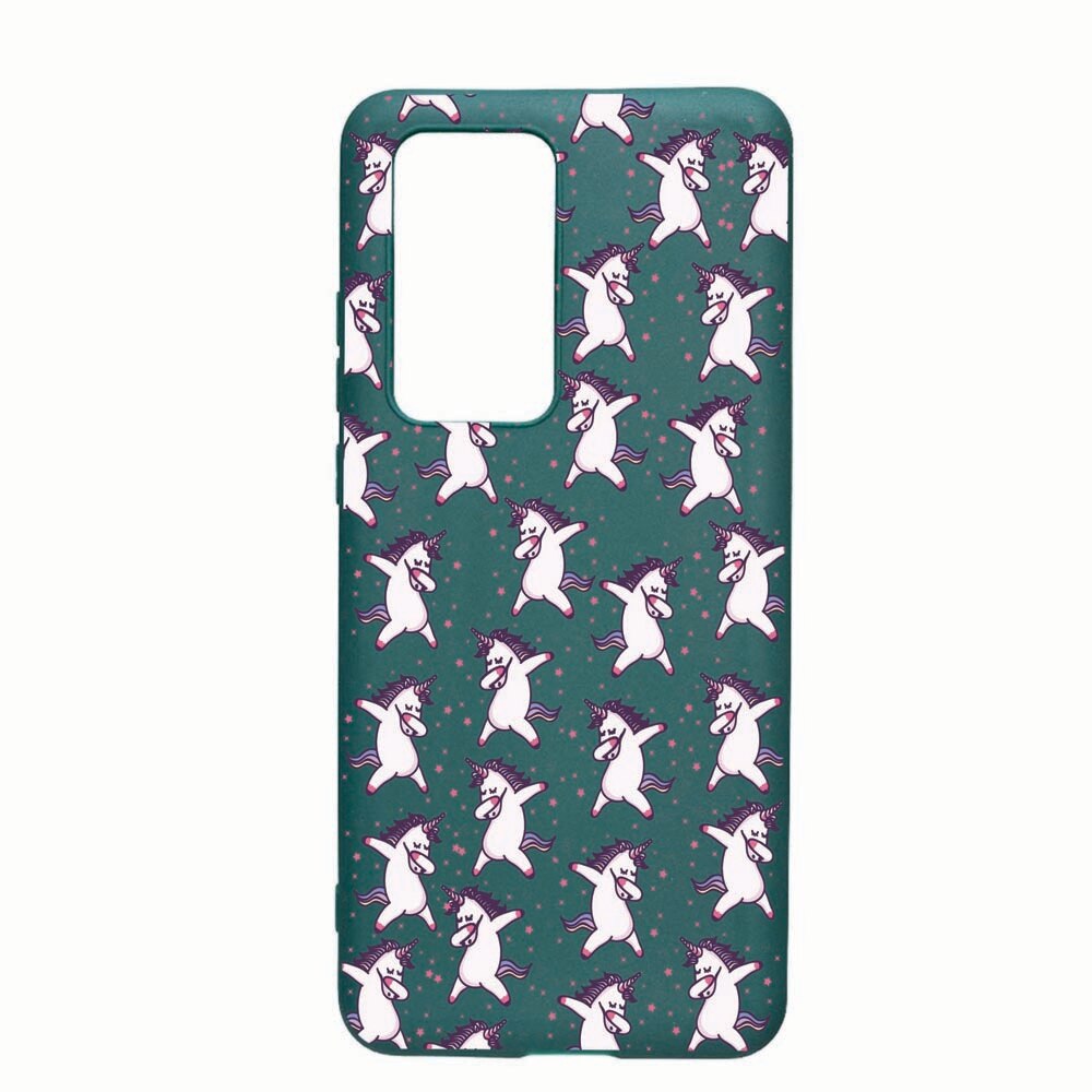 Husa Huawei P40 Pro, Unicorn, rezistenta la uzura, anti-alunecare, din silicon Premium, ForestGreen, FG73