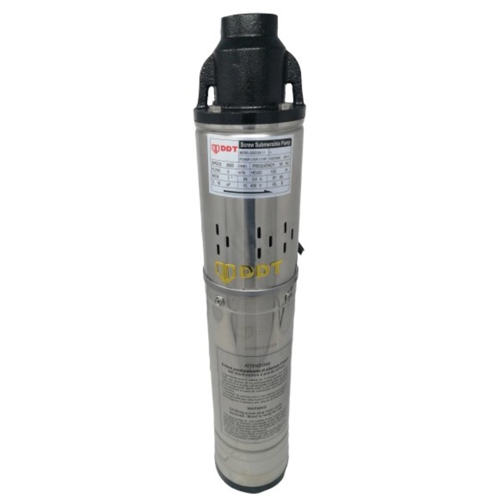 Pompa Submersibila apa curata DDT Inox 3.0, carcasa inox, 1100W, refulare maxim 120 m, 50 l/m debit