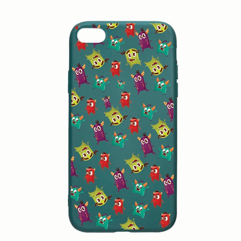 Husa Apple iPhone 6S / 6, Monster, rezistenta la uzura, anti-alunecare, din silicon Premium, ForestGreen, FG121