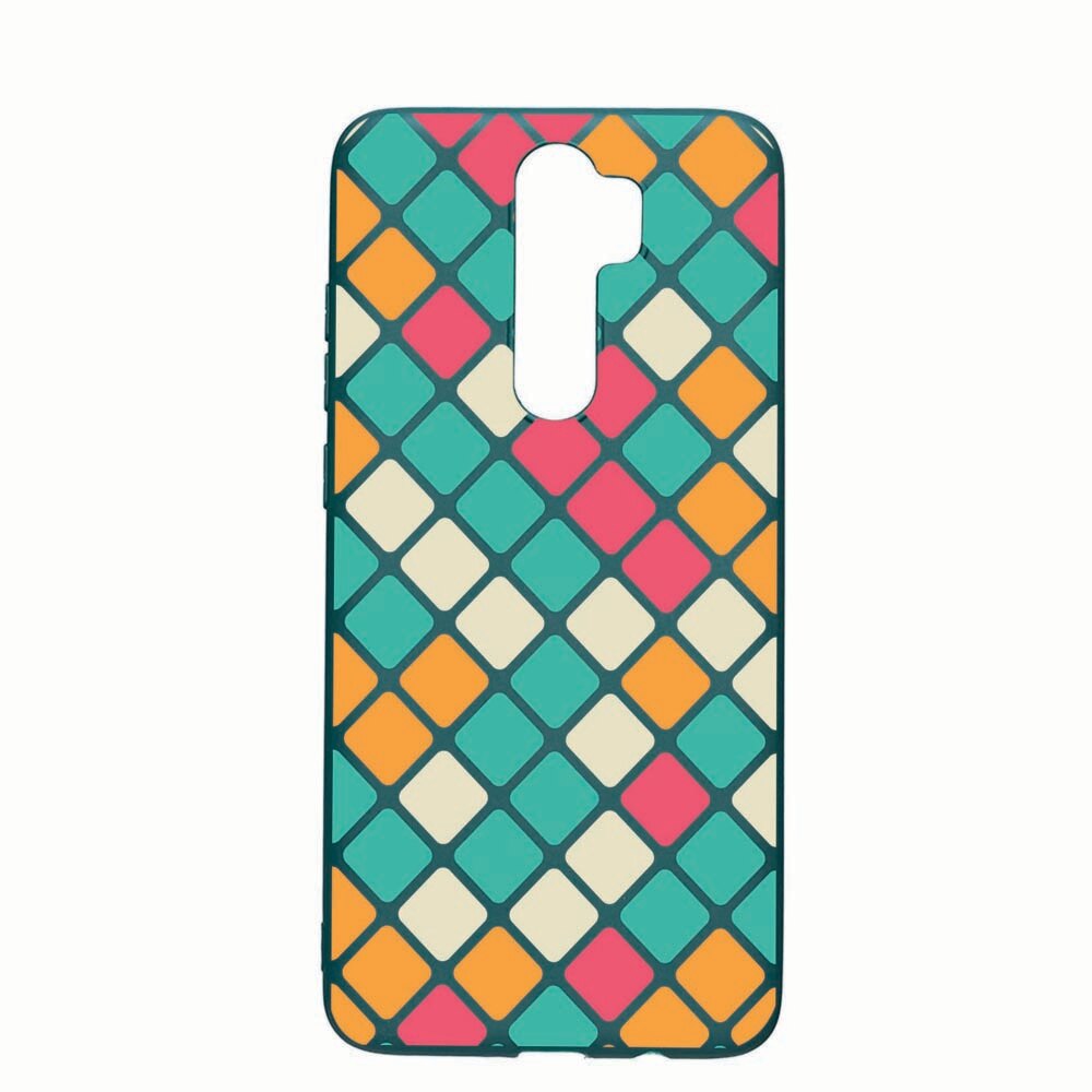 Husa Xiaomi Redmi Note 8 Pro, Mozaic, rezistenta la uzura, anti-alunecare, din silicon Premium, ForestGreen, FG123