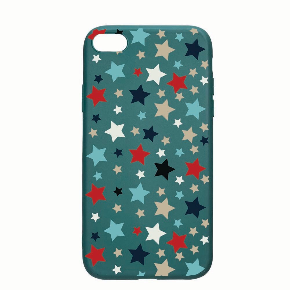 Husa Apple iPhone SE 2 / iPhone 8 / iPhone 7, Star, rezistenta la uzura, anti-alunecare, din silicon Premium, ForestGreen, FG146