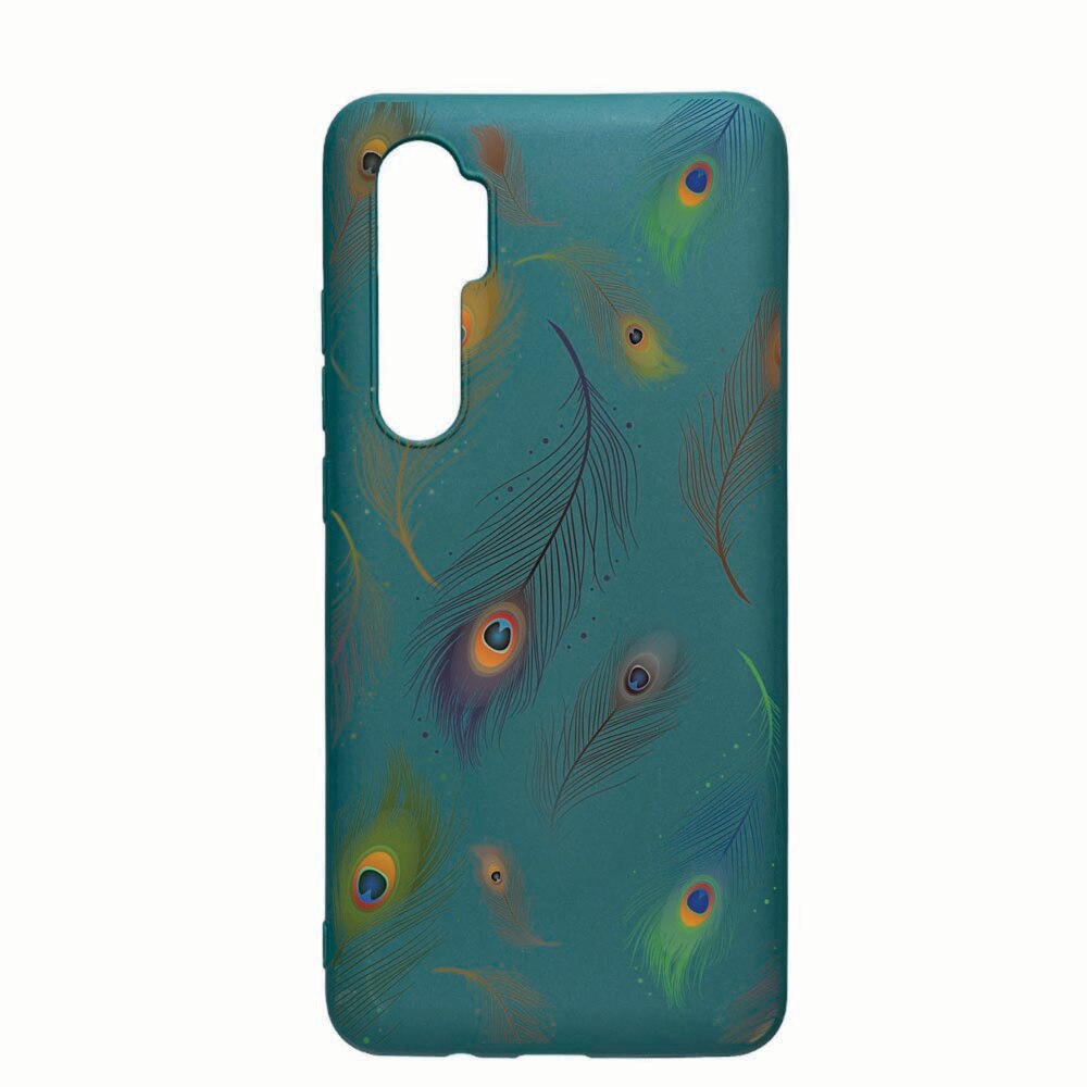 Husa Xiaomi Mi Note 10 Lite, Peacock, rezistenta la uzura, anti-alunecare, din silicon Premium, ForestGreen, FG152