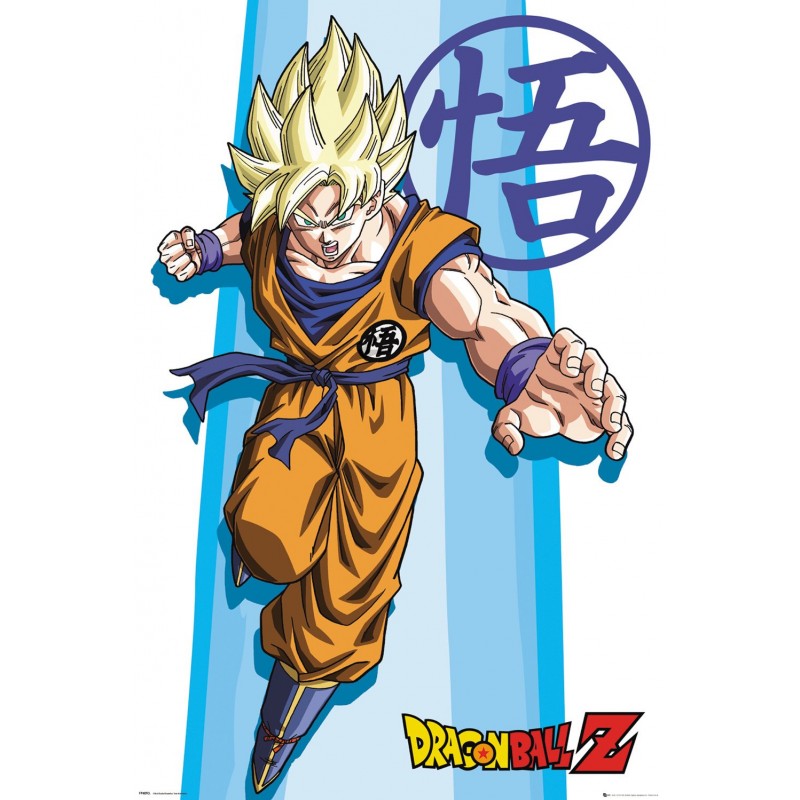 Poster Dragon Ball SS Goku 61x91.5cm, Negru