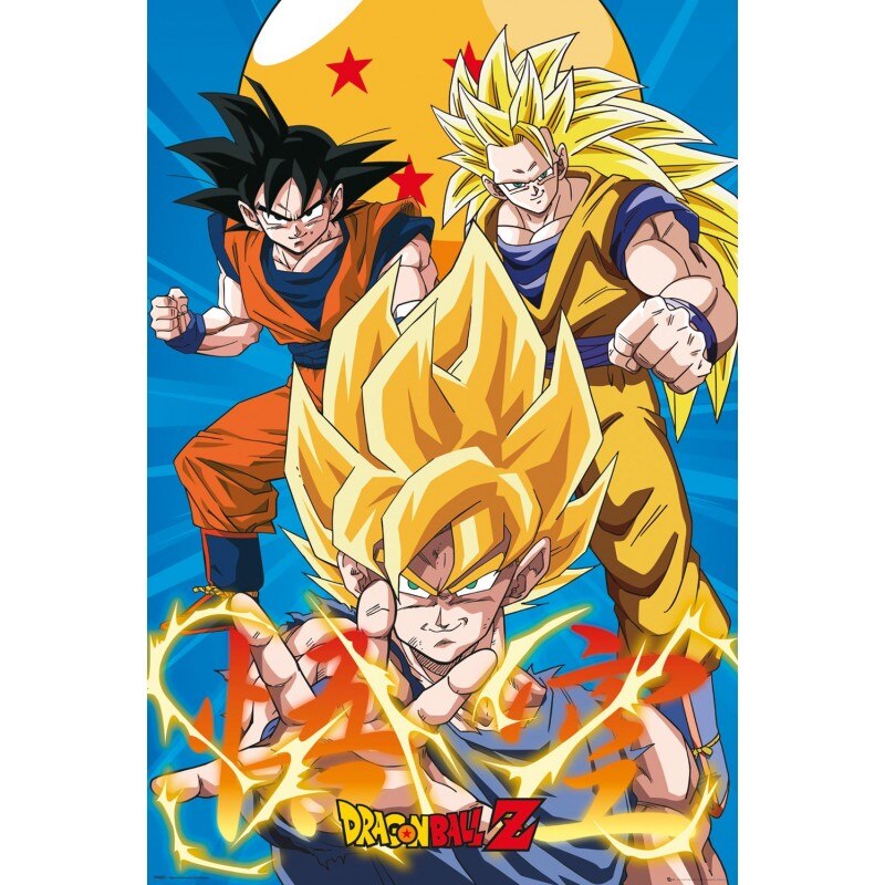 Poster Dragon Ball 3 Gokus Evo 61x91.5cm, Negru