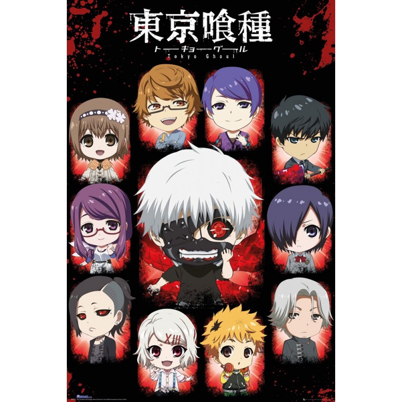 Poster Tokyo Ghoul Chibi Characters , 61x91.5cm, Negru