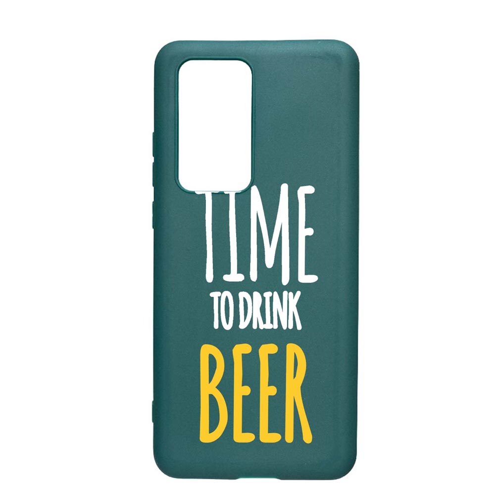 Husa Huawei P40 Pro, Beer, rezistenta la uzura, anti-alunecare, din silicon Premium, ForestGreen, FG157