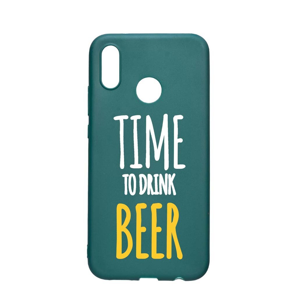 Husa Huawei P20 Lite, Beer, rezistenta la uzura, anti-alunecare, din silicon Premium, ForestGreen, FG157