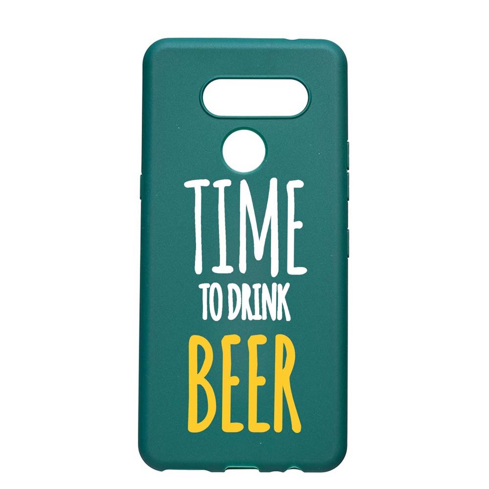 Husa LG K50s, Beer, rezistenta la uzura, anti-alunecare, din silicon Premium, ForestGreen, FG157