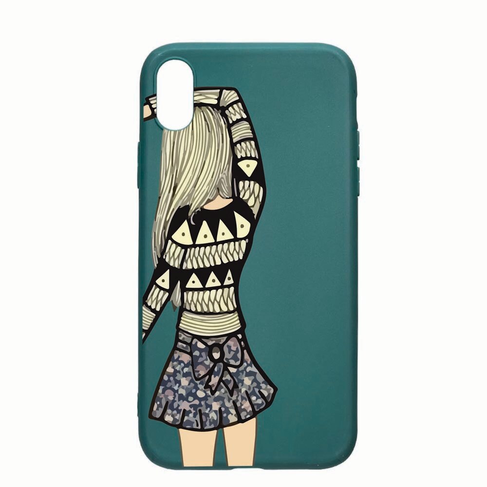 Husa Xiaomi Redmi 9A, Girl, rezistenta la uzura, anti-alunecare, din silicon Premium, ForestGreen, FG187