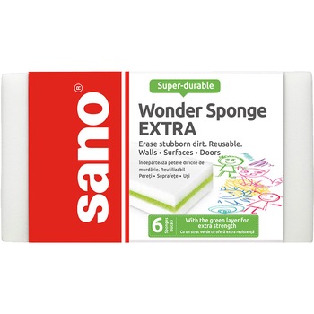 Bureti universali Sano Wonder Sponge EXTRA, 6 buc Bureti universali Sano Wonder Sponge EXTRA, 6 buc