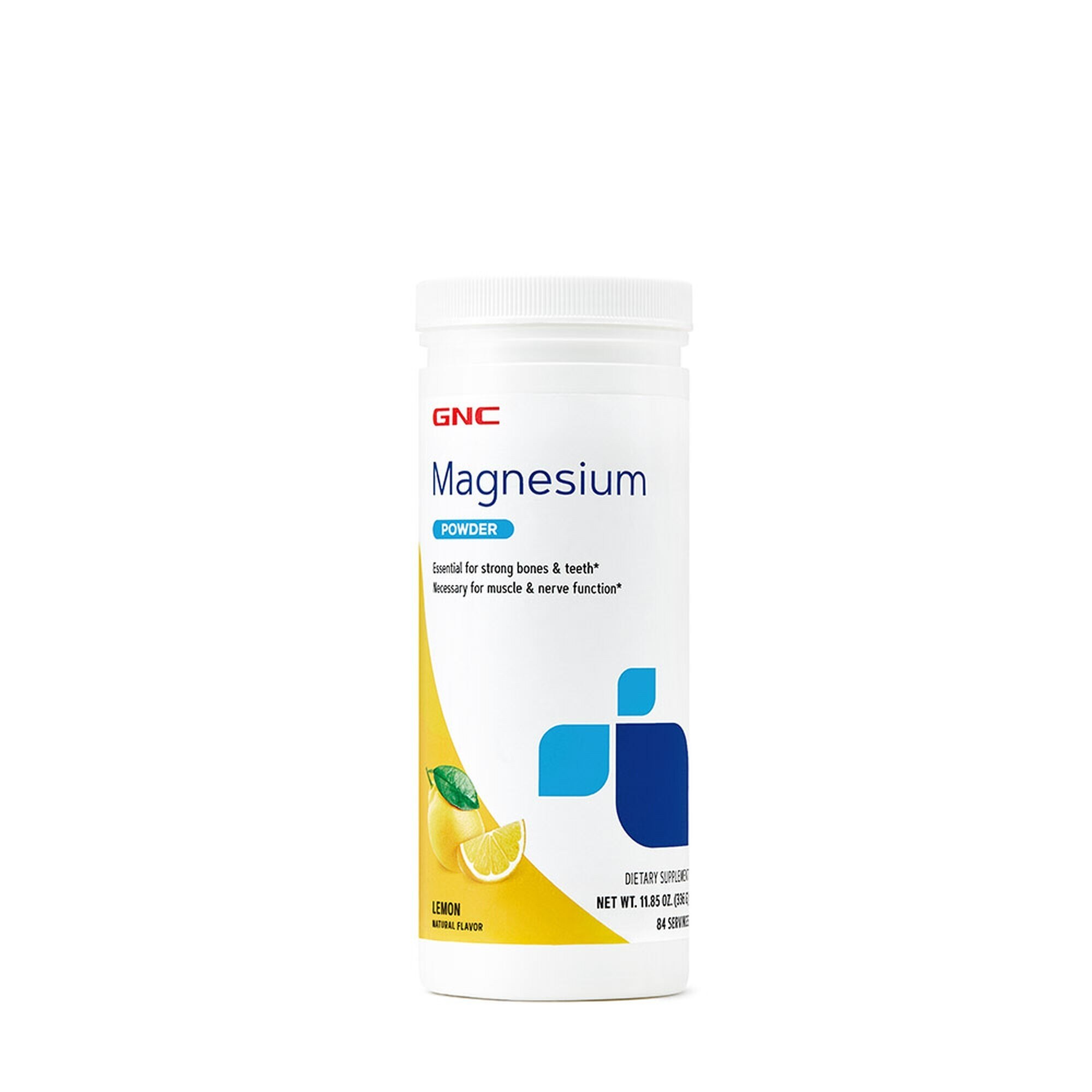 GNC Magneziu Pudra cu Aroma de Lamaie, 336 g