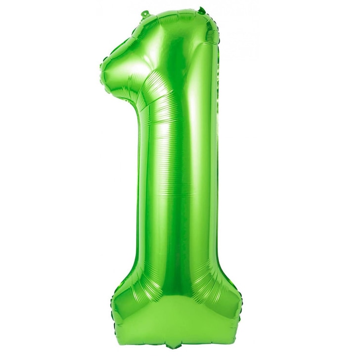 Balon folie, ESB, Verde, cifra 1, 100 cm