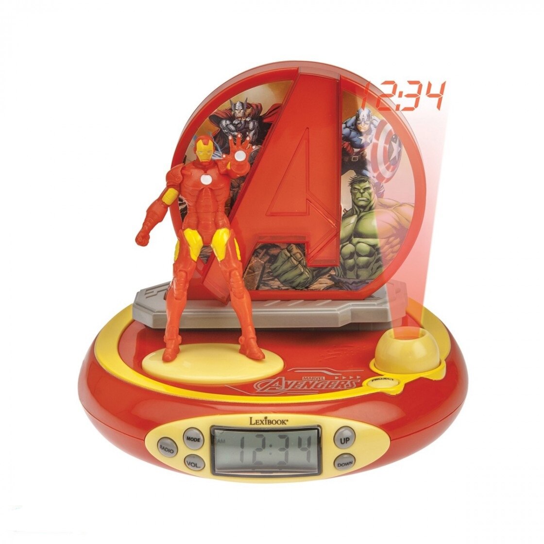 Ceas desteptator pentru copii Avengers Multicolor, 3D