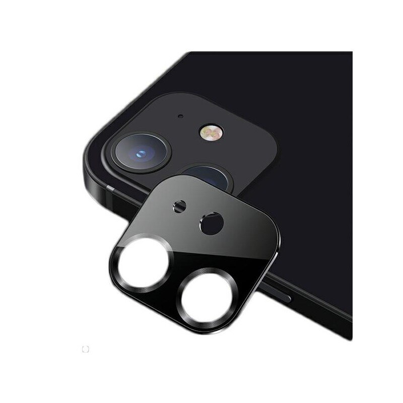 Protectie Camera Usams Metal Si Sticla Securizata Pentru iPhone 12 - Negru