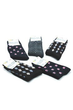 Set 5 perechi sosete dama / fete Mid-Tex flausate de iarna, multicolor Set 5 perechi sosete dama / fete Mid-Tex flausate de iarna, multicolor
