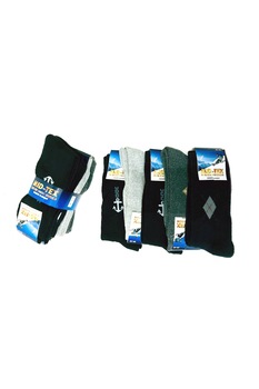 Set 5 perechi sosete barbati Mid-Tex flausate de iarna, Multicolor Set 5 perechi sosete barbati Mid-Tex flausate de iarna, Multicolor