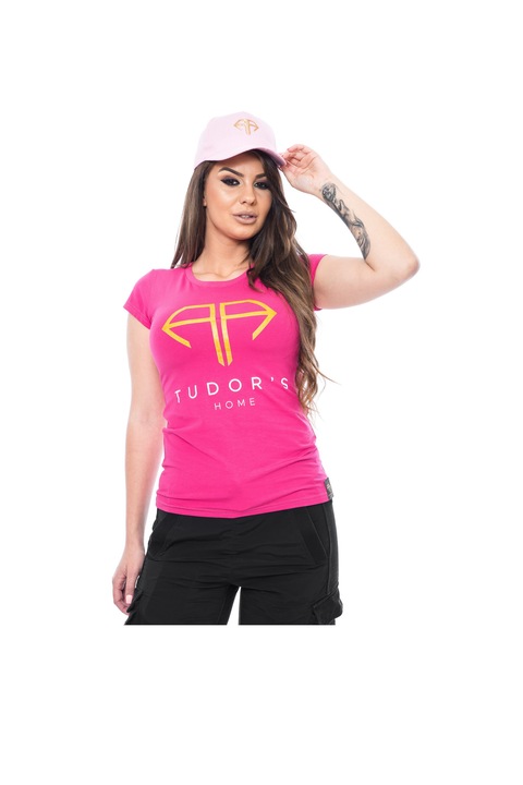 Tricou Dama , Tudor’s Home , Guler U, Fucsia