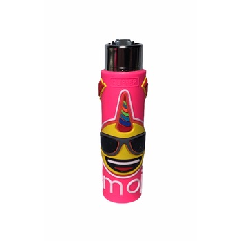 Bricheta Clipper Emoji cu husa protectoare Silicon Pink Unicorn Bricheta Clipper Emoji cu husa protectoare Silicon Pink Unicorn