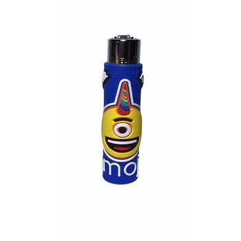 Bricheta Clipper Emoji cu husa protectoare Silicon Blue Unicorn Bricheta Clipper Emoji cu husa protectoare Silicon Blue Unicorn