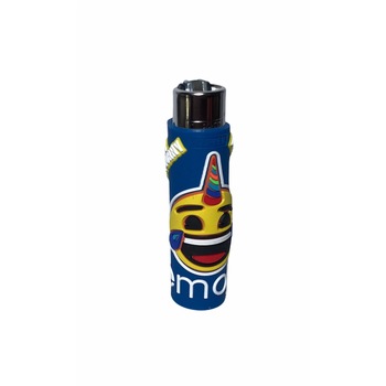 Bricheta Clipper Emoji cu husa protectoare Silicon Blue Face Unicorn Bricheta Clipper Emoji cu husa protectoare Silicon Blue Face Unicorn