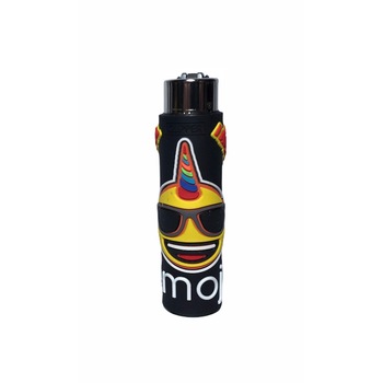 Bricheta Clipper Emoji cu husa protectoare Silicon Black Glass Unicorn Bricheta Clipper Emoji cu husa protectoare Silicon Black Glass Unicorn