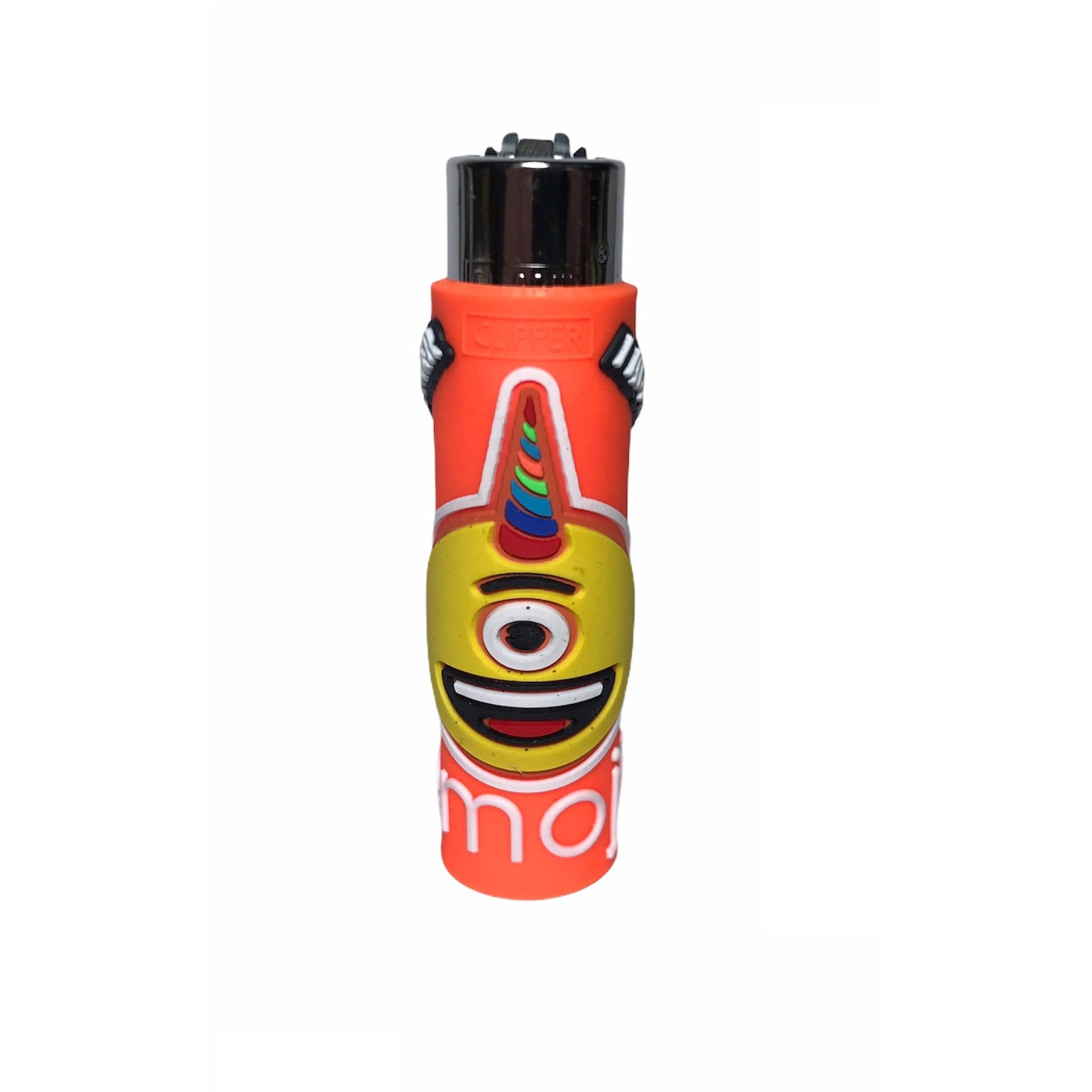 Bricheta Clipper Emoji cu husa protectoare Silicon Orange Unicorn