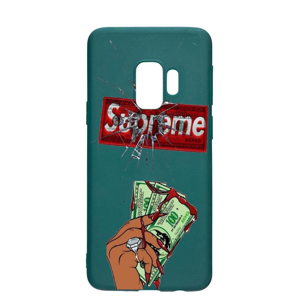 Husa Samsung Galaxy S9, Supreme, Money, rezistenta la uzura, anti-alunecare, din silicon Premium, ForestGreen, FG257