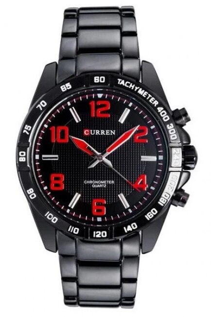 Ceas de mana barbati business, negru/rosu Curren - M8107NSR