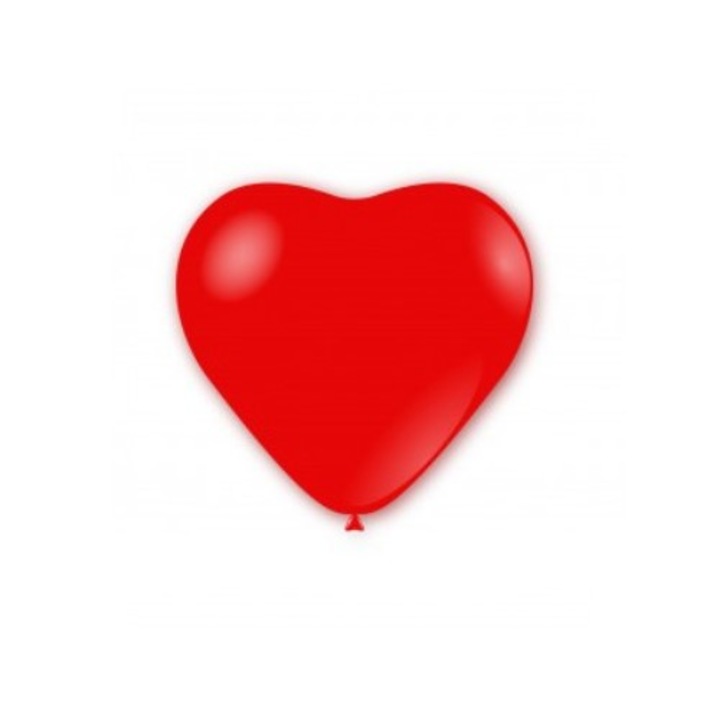 Balon latex in forma de Inima Rosie, Rocca Fun Factory Italia, 43 cm