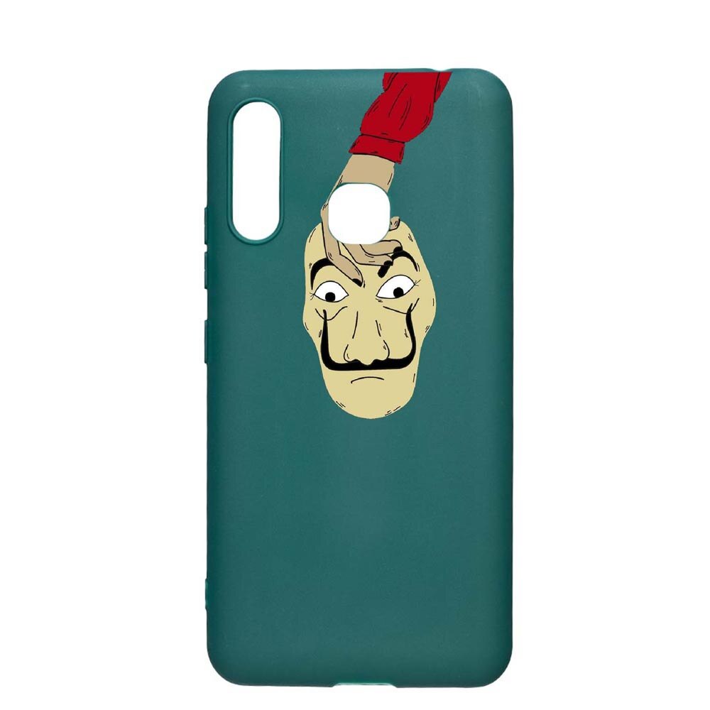 Husa Samsung Galaxy A70e, La Casa De Papel, rezistenta la uzura, anti-alunecare, din silicon Premium, ForestGreen, FG295
