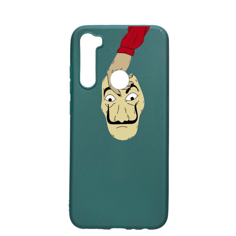 Husa Xiaomi Redmi Note 8, La Casa De Papel, rezistenta la uzura, anti-alunecare, din silicon Premium, ForestGreen, FG295