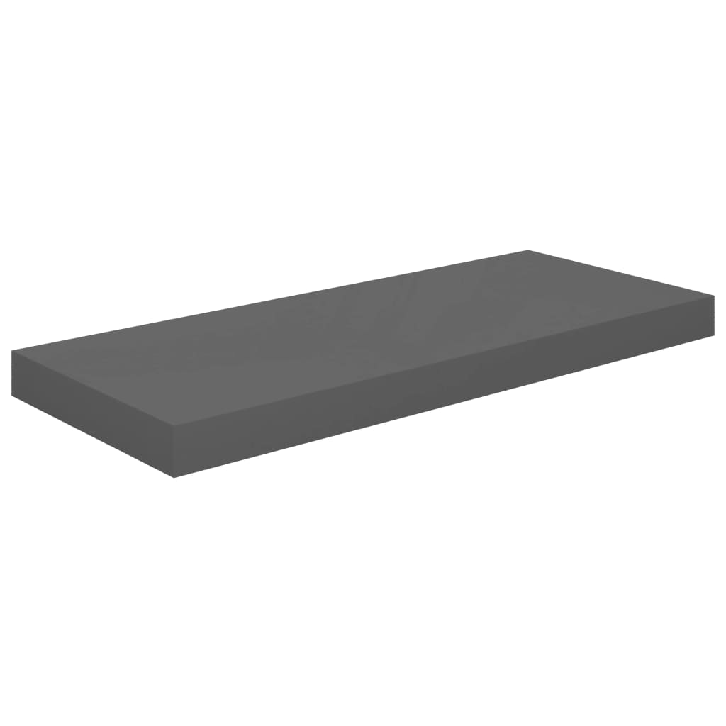 Raft suspendat de perete vidaXL, MDF, 60 x 23.5 x 3.8 cm, Gri