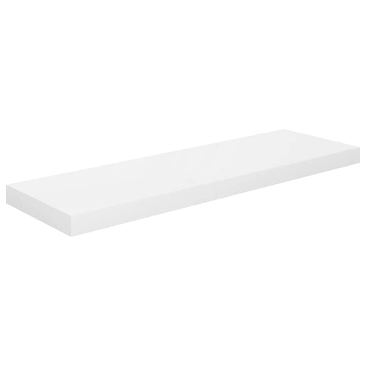 Raft de perete suspendat vidaXL, alb extralucios, 80x23,5x3,8 cm, MDF 1.9 kg