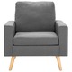Fotoliu vidaXL, gri deschis, material textil, 77 x 71 x 80 cm, 13.1 kg