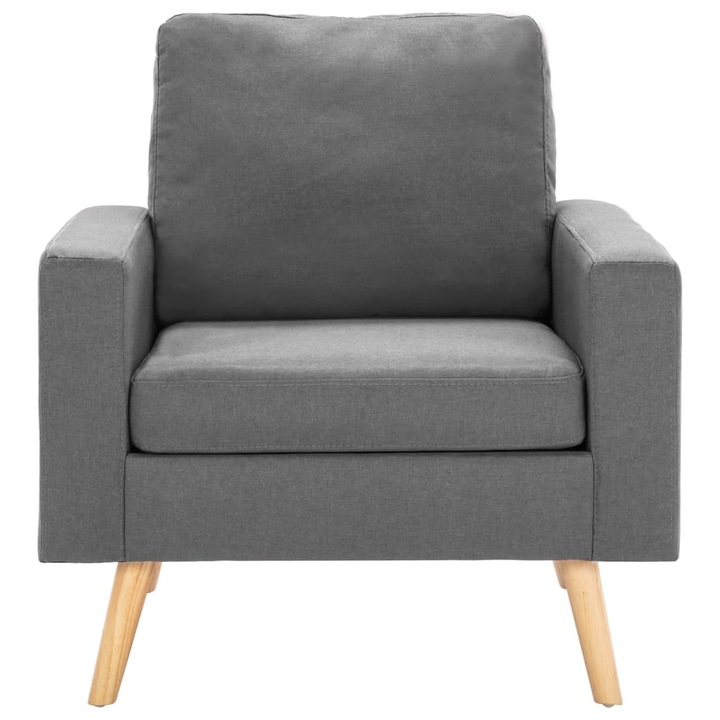 Fotoliu vidaXL, gri deschis, material textil, 77 x 71 x 80 cm, 13.1 kg