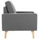 Fotoliu vidaXL, gri deschis, material textil, 77 x 71 x 80 cm, 13.1 kg