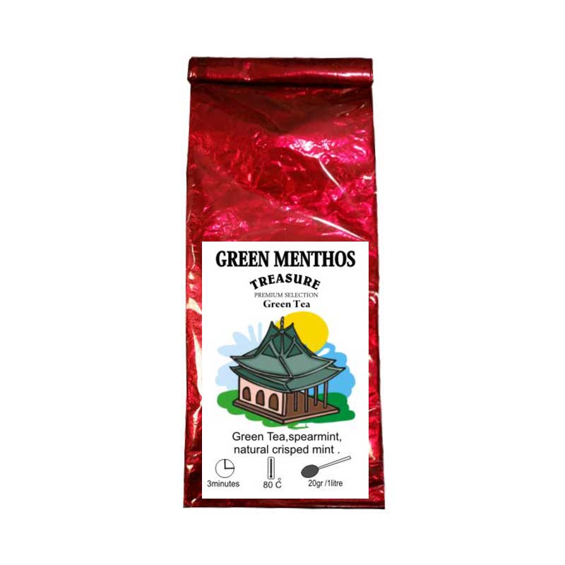 Ceai Verde cu Menta,Infuzie,50 grame,Treasure