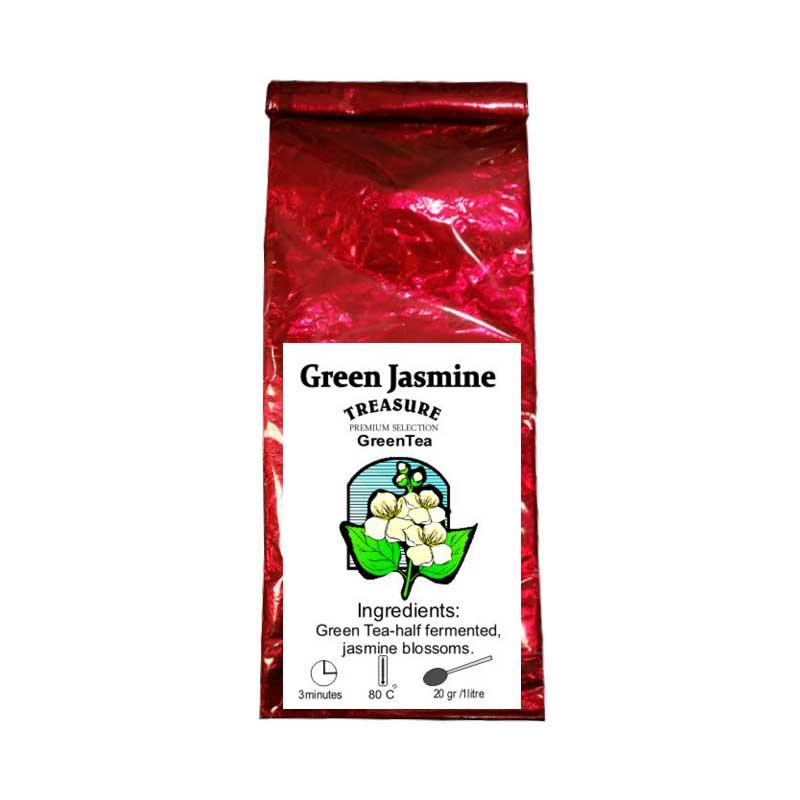 Ceai Verde cu Iasomie,Infuzie,50 grame,Treasure