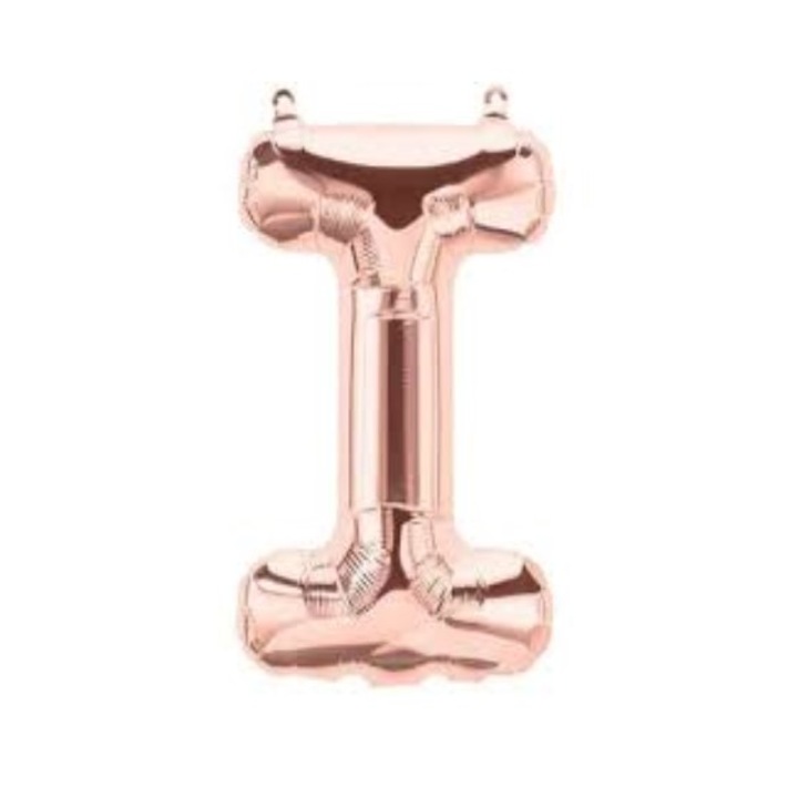 Balon Folie Litera I, ESB, 35 cm, Rose Gold